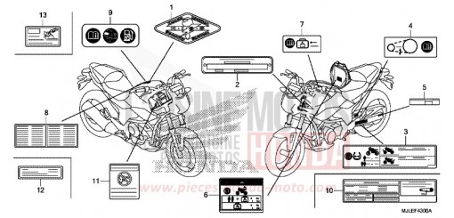 CAUTION LABEL NC750SDE de 2014